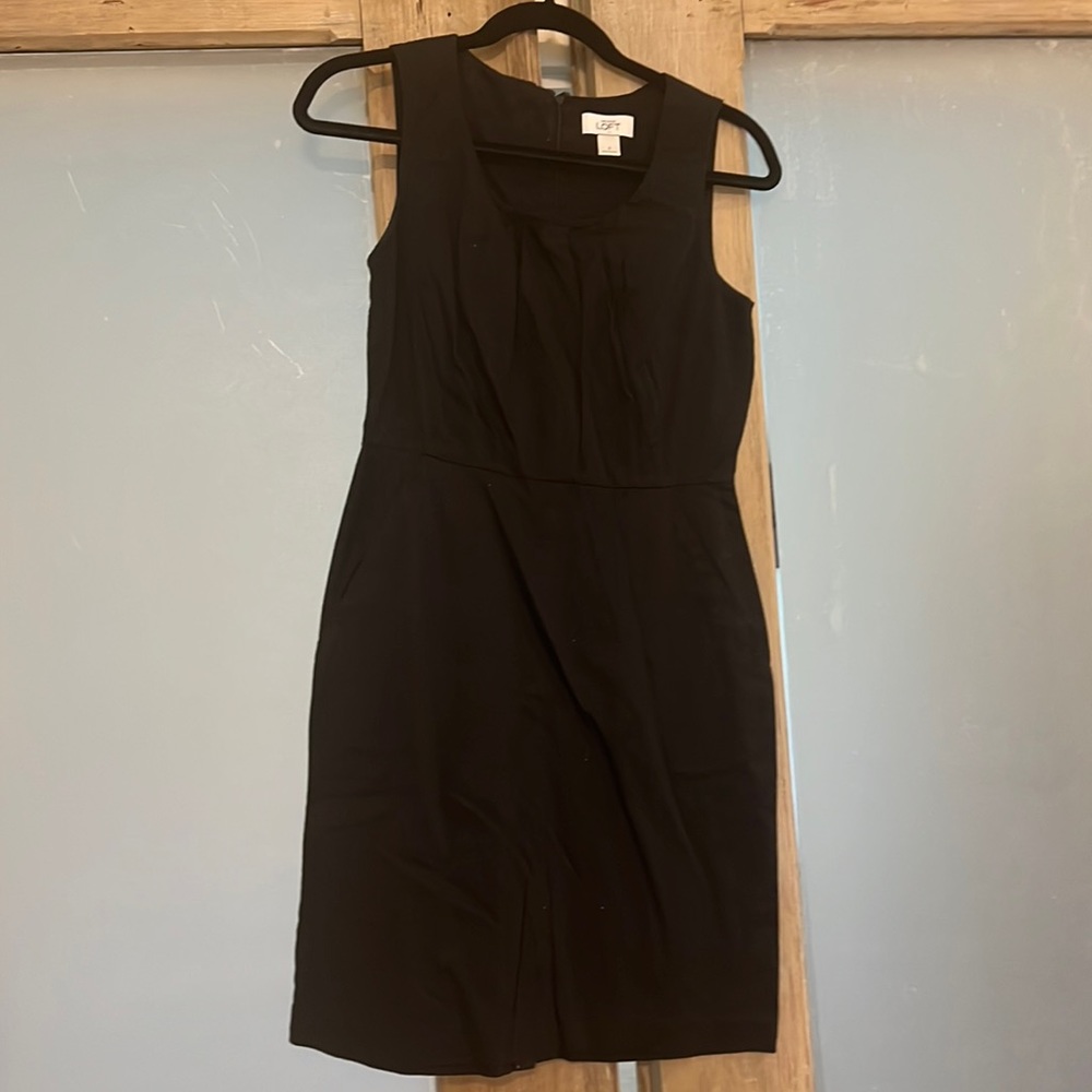 Loft black cotton dress size 0